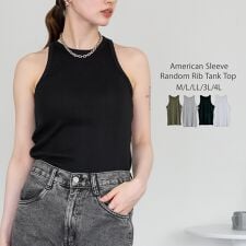 ランダムリブ アメリカンスリーブタンクトップ