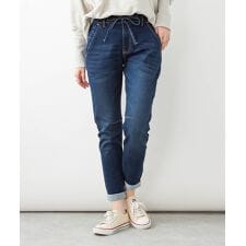 ニットデニム切り替えパンツ