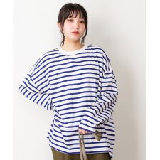 BIGボーダーロングスリーブTシャツ