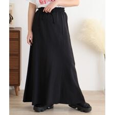 ミニ裏毛裾切りっぱなしフレアスカート