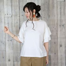 コットンフレアー袖カットソー