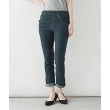 紐付きウエストゴムデニムパンツ