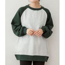 ジャングルジャロピー(JUNGLE JALOPY)の裏起毛 オーバーサイズ ラグラン トレーナー