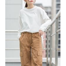 天竺ラウンドヘムロンTシャツ