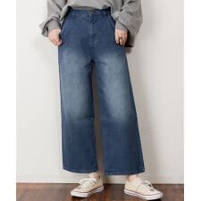 デニムワイドストレートパンツ デニム