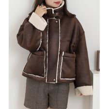 フェイクムートンボンディング裏ボアジャケットブルゾン