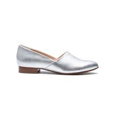 リーガル(REGAL)のリーガル F38R 甲深フラットシューズ シルバー フラットシューズ