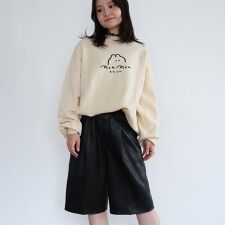 チェーン刺繍ウサニットスウェット／ホワイト（MK514）