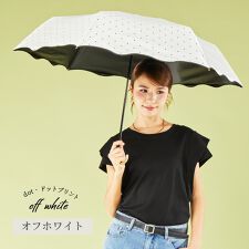 日傘 折りたたみ傘 軽量 完全遮光 UVカット100％ 晴雨兼用 雨傘 curva+ dot