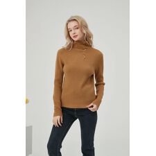 レディース リブニット セーター ハイネック 長袖 シンプル きれいめ オフィスカジュアル