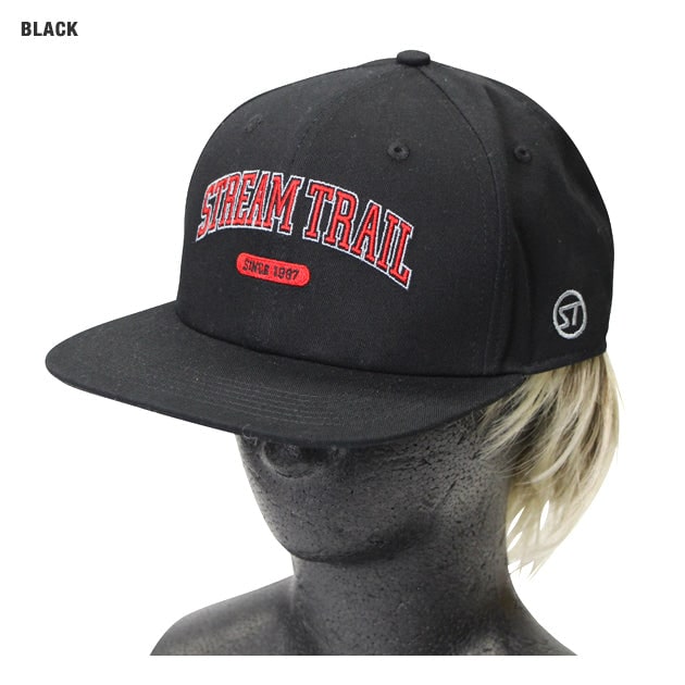 [�}���C]STRAIGHT CAP COLLEGE (�X�g���[�g�L���b�v �J���b�W)/�X�g���[���g���C���iSTREAM TRAIL�j BLACK