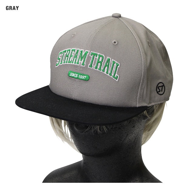 [�}���C]STRAIGHT CAP COLLEGE (�X�g���[�g�L���b�v �J���b�W)/�X�g���[���g���C���iSTREAM TRAIL�j GRAY