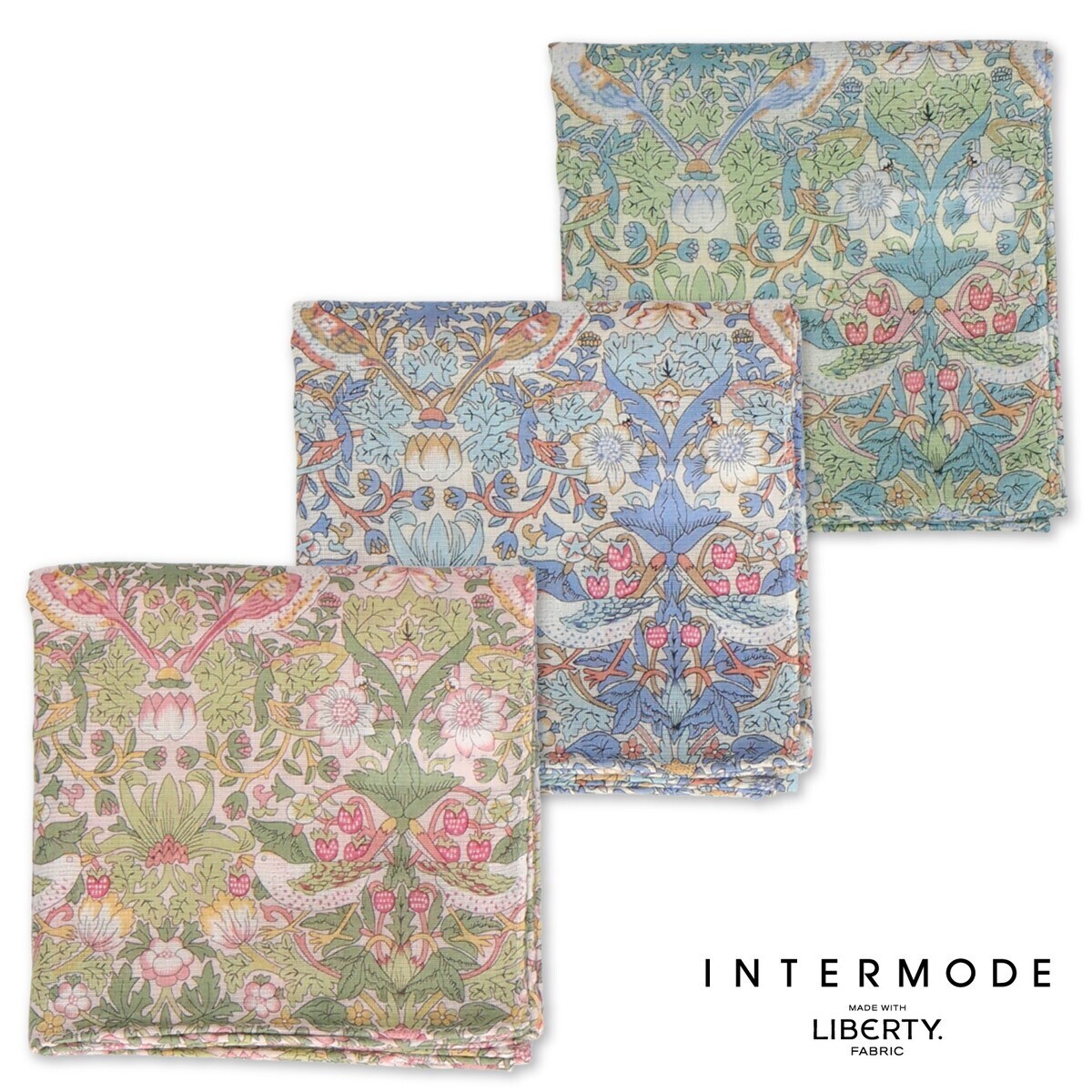 大人のガーゼハンカチ【INTERMODE MADE WITH LIBERTY. FABRIC