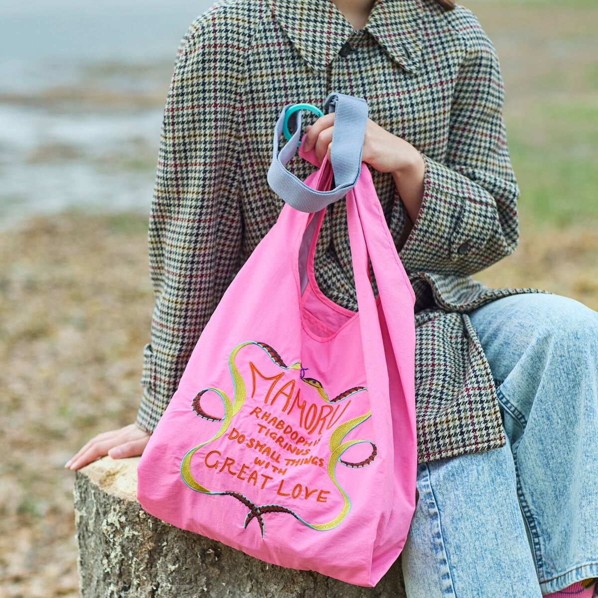 ラルフローレン ショルダーバッグ 巾着 チェック 4073 LAUREN RALPH 