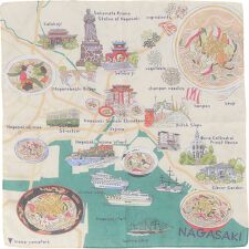 大判ハンカチ 長崎 ちゃんぽん【47 JAPAN】