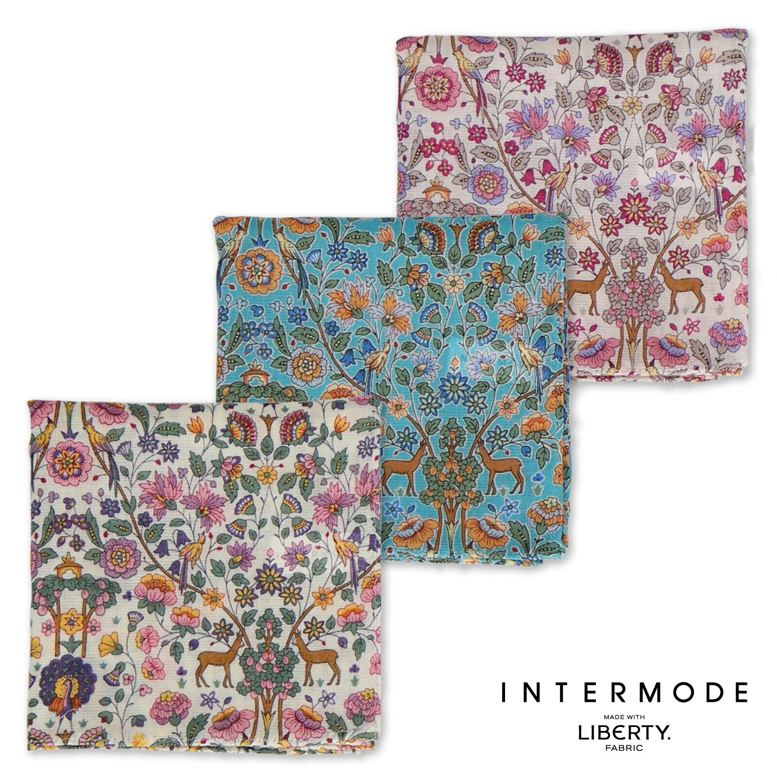 大人のガーゼハンカチ【INTERMODE MADE WITH LIBERTY. FABRIC