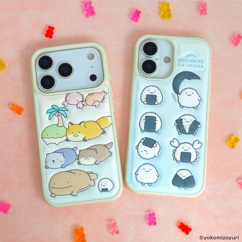 iPhone 17】 なんでもいきもの [ぷくぷく背面ケース] | なんでも