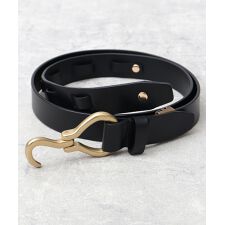 本革 フックバックル レザーベルト 30mm