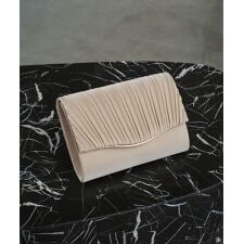 2WAY サテン プリーツ パーティーバッグ 結婚式 パーティー お呼ばれ オケージョン