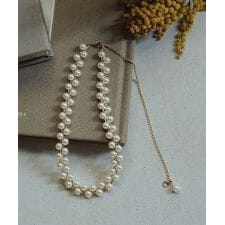 フェイクパール ネックレス シルバー ゴールド 結婚式 パーティー