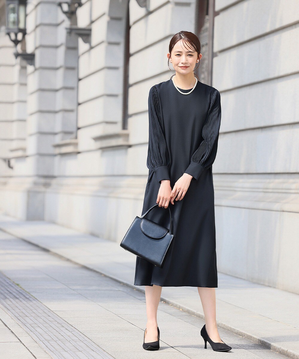 ダブルピケクロス・きちんと見えワンピース | ホワイトジョーラ(WHITE