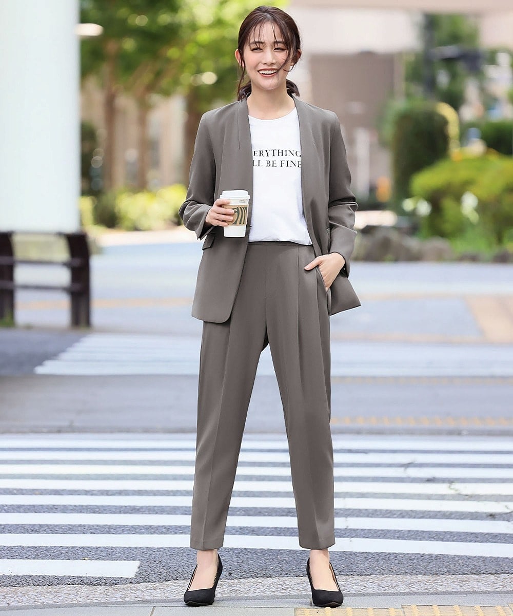 2025SS新作【洗える/UV加工/花粉防止】ノーラペルジャケット・ミディ