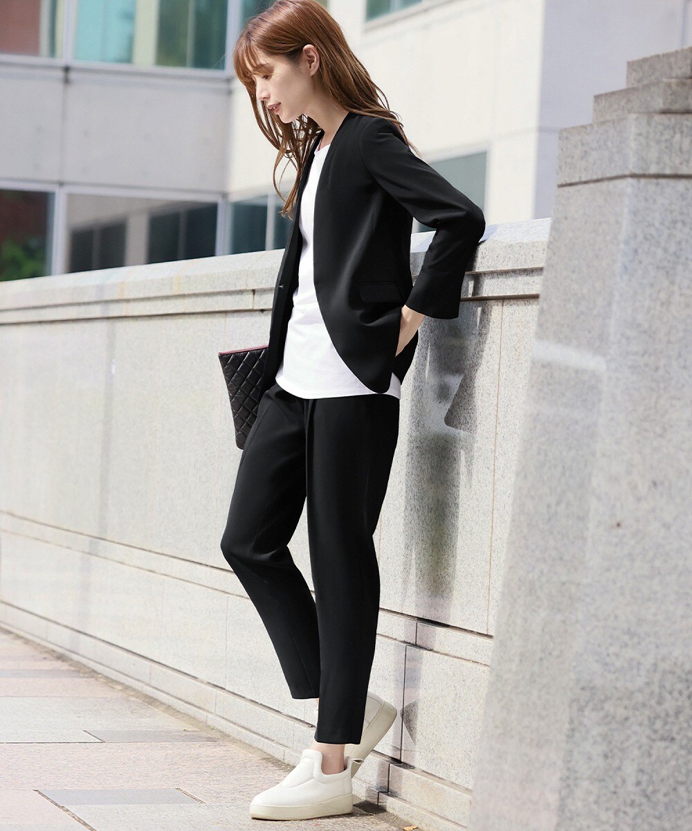 2025SS新作【洗える/UV加工/花粉防止】ノーラペルジャケット・ミディ