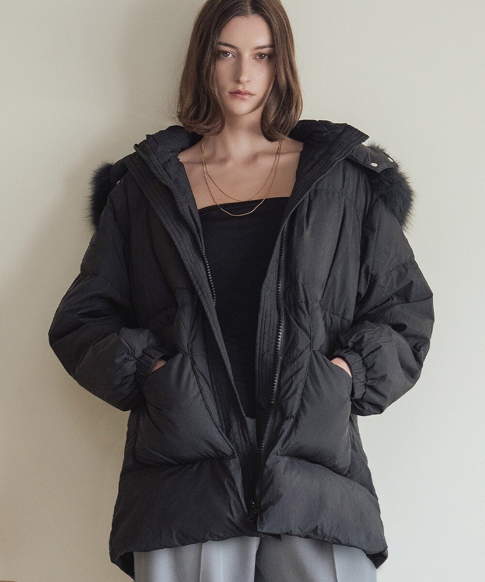 【NEW】フロリア（Flolia）/フォックスファー付き フーデッド ダウンコート フォックスファー付き フーデッド ダウンコート | フロリア(Flolia
