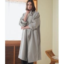 2WAY スタンドカラー トレンチコート アウター ロングコート