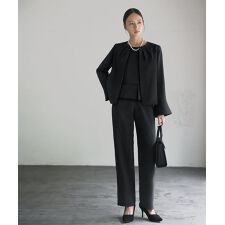 【喪服・礼服】スーツ セットアップ セレモニー フォーマル パンツスーツ 卒業式 入学式 3点セット
