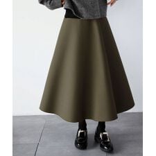 ボンディングボリュームフレアロングスカート