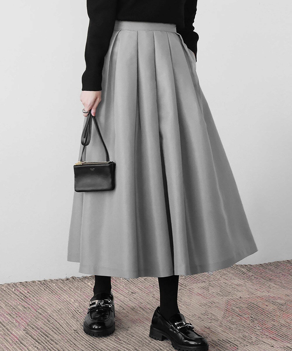 2段フリルドットフレアロングスカート | エルフランク(ELFRANK