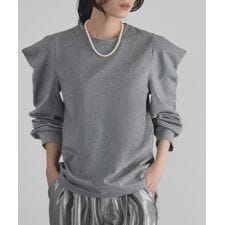 パワーショルダークルーネックプルオーバー