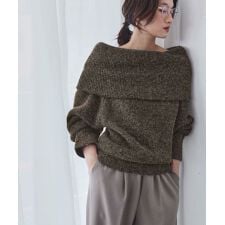 《新色追加》2WAY オフショルダー ニット プルオーバー オフショルニット