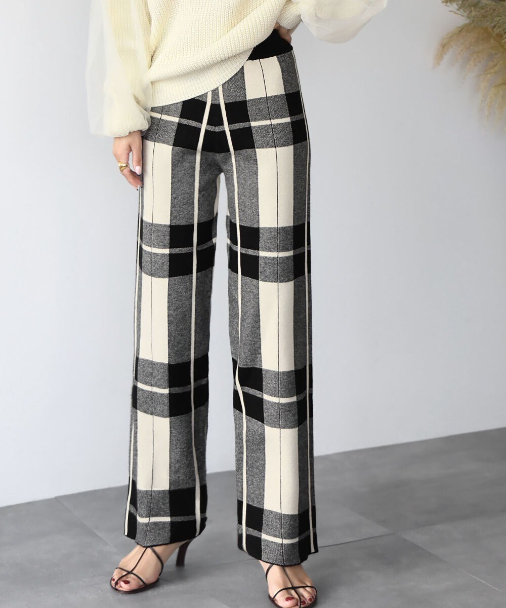 サテン タック ガウチョパンツ キュロットパンツ ワイドパンツ | エル