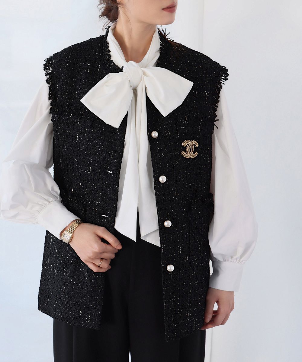 バルキーヤーンミラノリブニットベスト | スピック＆スパン(Spick and