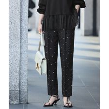 エルフランク(ELFRANK)のドットジャガードテーパードパンツ