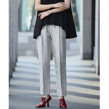 エルフランク(ELFRANK)のドットジャガードテーパードパンツ