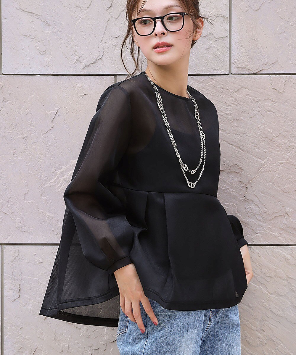 エルフランク（ELFRANK）/シアー ペプラム チュニック ブラウス シアー ペプラム チュニック ブラウス | エルフランク(ELFRANK