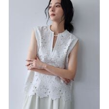 ケミカルレース Vネック ベスト ジレ | エルフランク(ELFRANK 