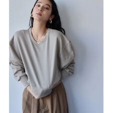 ワンポイント刺繍 ロゴ スウェット プルオーバー カットソー