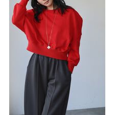 ワンポイント刺繍 ロゴ スウェット プルオーバー カットソー