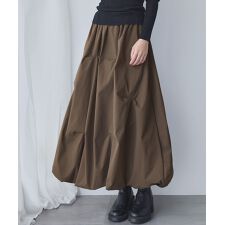 ランダムタック ミモレ丈 バルーンスカート