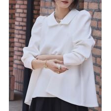 ダンボール 襟付き パワーショルダー Aライン トップス