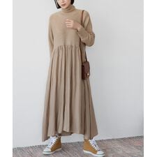 エルフランク(ELFRANK)のタートルネック ロング ニット ワンピース