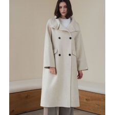 【ウール70％】スタンドカラー ロングコート ウールコート