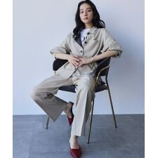 セットアップ オーバーサイズ シャツジャケット ワイドパンツ 2点セット 上下セット【洗える】