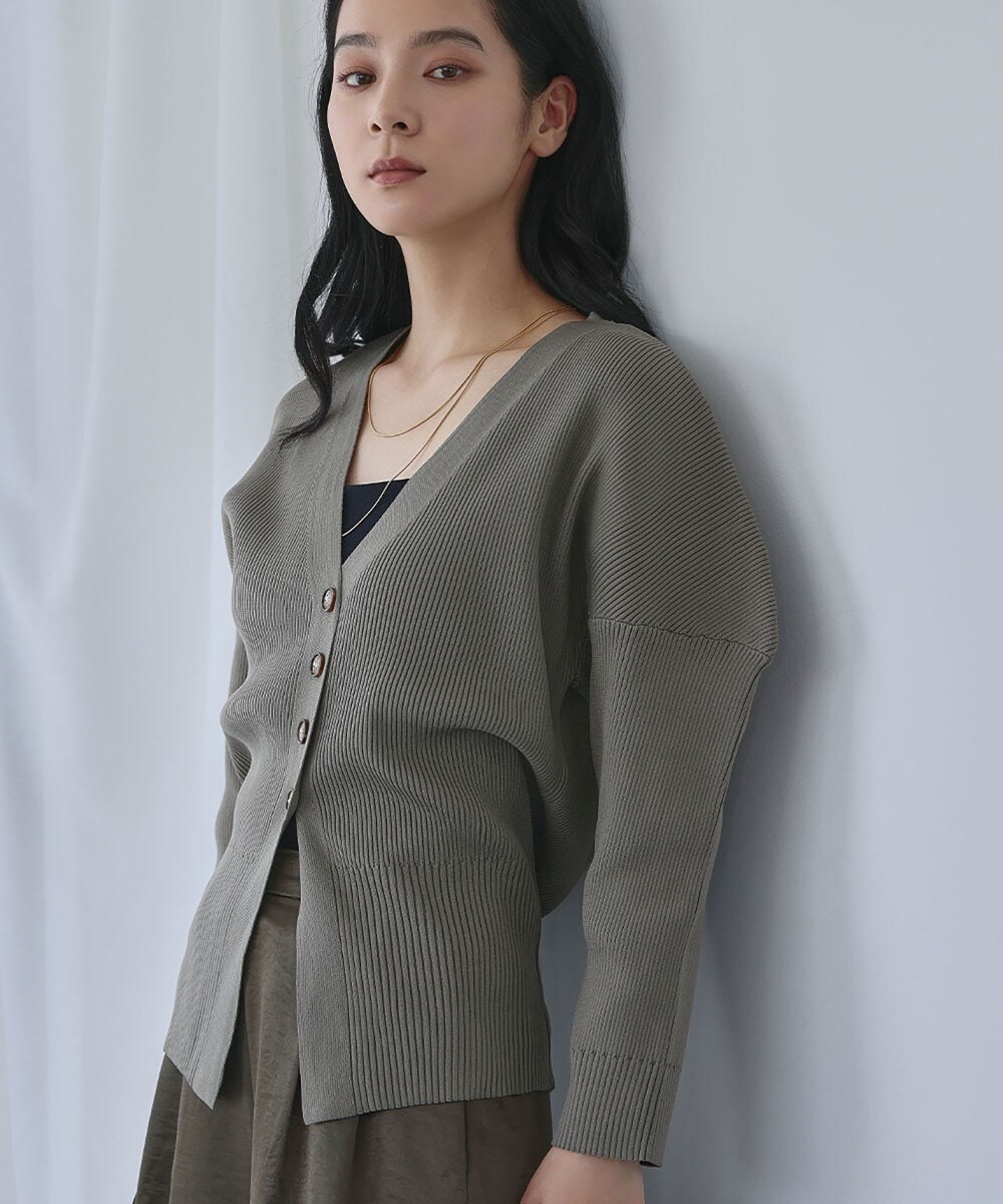 2WAY ボリュームスリーブ ケーブルニット カーディガン | エルフランク