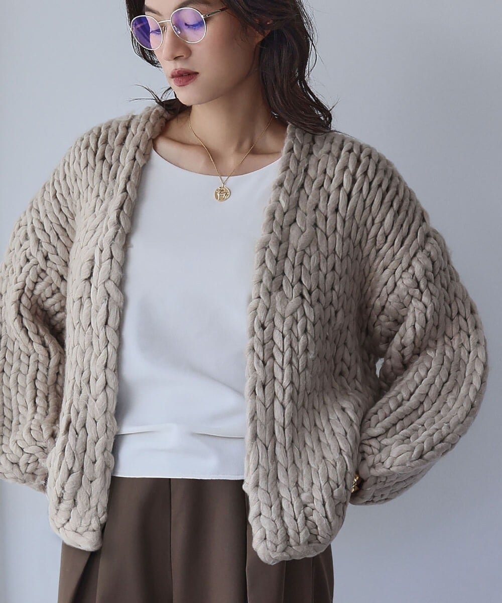 エルフランク（ELFRANK）/ざっくり編み チャンキーニット カーディガン ざっくり編み チャンキーニット カーディガン | エルフランク(ELFRANK