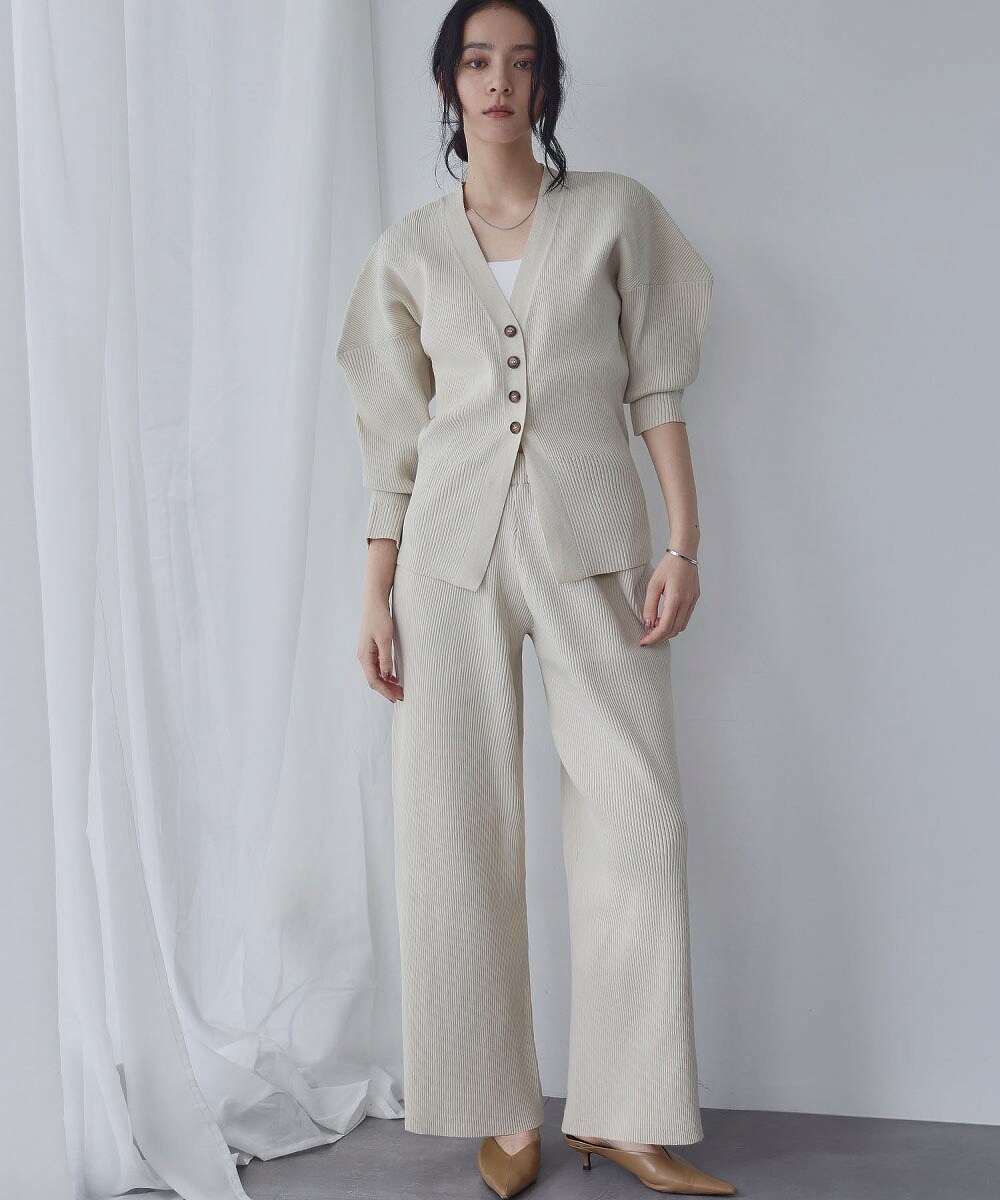 ウール70％】ポンチョ風コート ロング丈 ナロースカート 2点セット